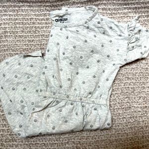 OshKosh, grey, polka dot dress • Size 4/5